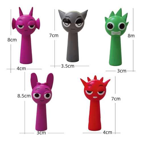 12 Personagens Bonecos Sprunki Mini