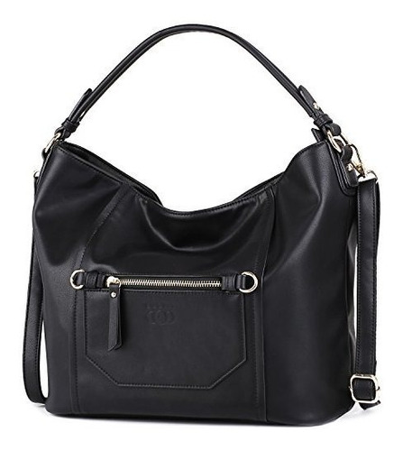 Coofit Bolsos Y Bolsos Negros Cartera De Cuero Pu Bolso Hobo