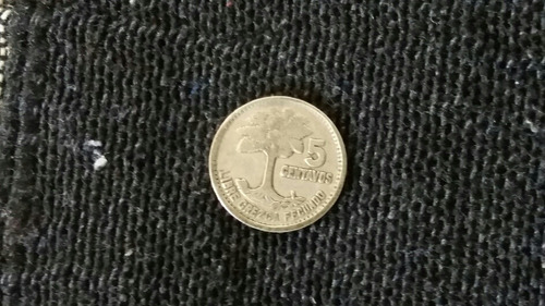 Moneda Guatemala 5 Centavos 1957 Plata 0 .720 (x724.