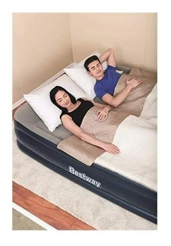 Colchon Auto Inflable Extra Alto Cama Queen Bomba Incluid Em