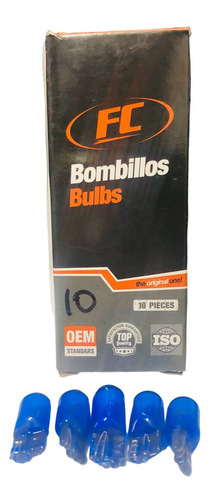 2825 W5w Bombillo Muelita Marca Osram Auxiliar Cherry X5