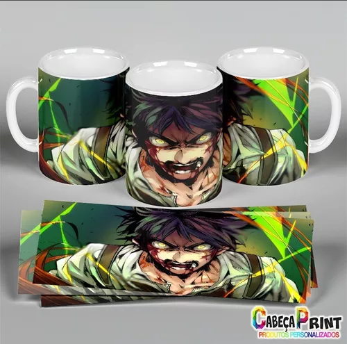 Caneca De Porcelana 325ml Shingeki No Kyojin Ataque Ao Titã