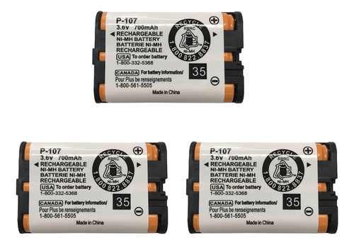 3.6v 700mah Hhr-p107 Batería De Teléfono Inalámbrico...