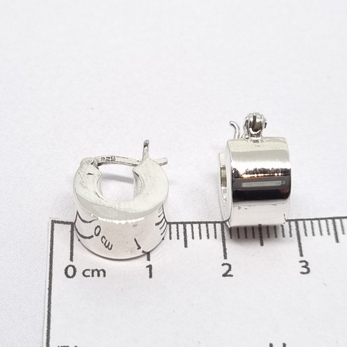 Imagen 4 de 5 de Aros Plata Inflada Argolla 4,6 Grs
