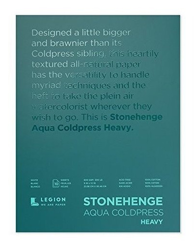 Legion Stonehenge Aqua Pesado Acuarela Bloque 300 Lb Prensa
