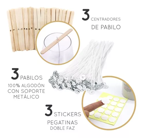 Kit Opc01 Para Hacer Velas De Cera De Soja Cera+ojalillo+pab