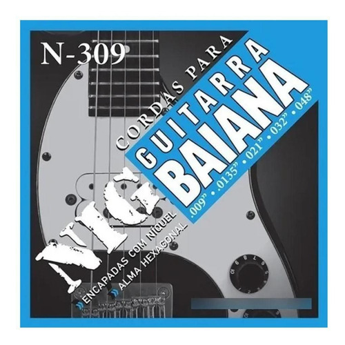 Encordoamento Guitarra Baiana Nig N309 009 Niquel