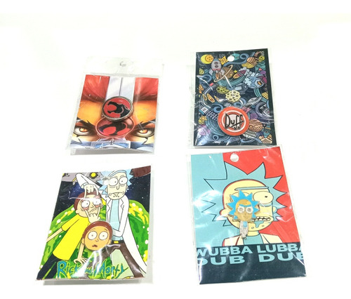 Pins X4 -rick And Morty, Duff, Thundercats-