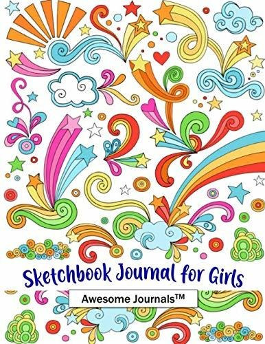 Book : Sketchbook Journal For Girls 110 Pages, White Paper,