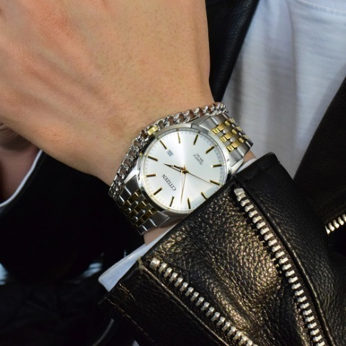 Relógio Citizen Masculino Quartz Prata/ Dourado Tz20948s