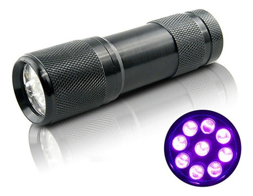 Linterna de luz ultravioleta UV de 9 LED para uñas de gel de color ultravioleta