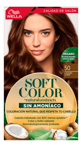 Kit Tintura Semipermanente 50 Castaño Claro Soft Color