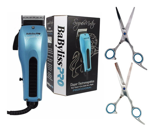 Máquina De Cortar Pelo Babyliss + Tijeras Corte + Pulir