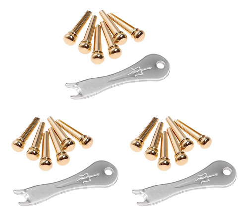 Guitar Bridge Pins, 18 Piezas, Clavija De Latón Para Guitarr