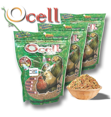 3 Pack, Ocell, Alimento Tropical Para Canarios Y Similares