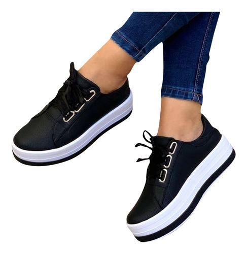 Zapatos De Moda For Mujer, Punta Redonda, Tacones Gruesos,