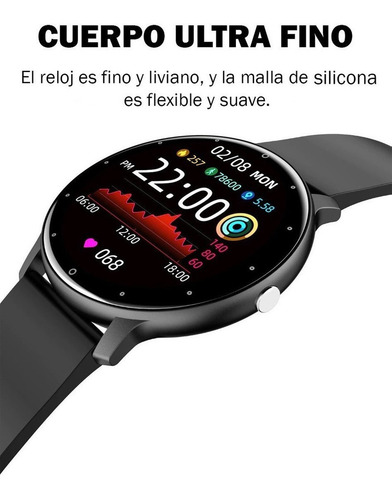 Imagen 6 de 10 de Reloj Smartwatch Tactil Bluetooth Calorias Pasos Sueño