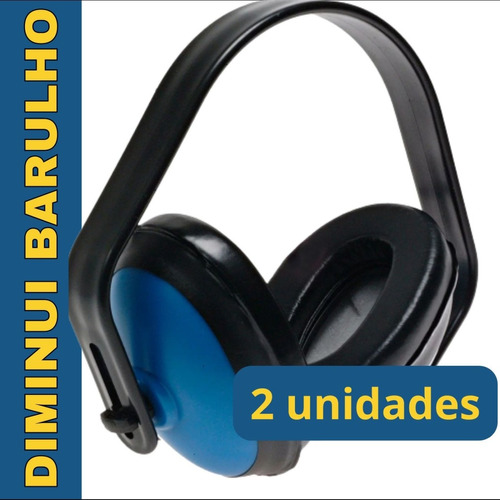 Kit 2 Unidades Protetor Auricular Tipo Concha Abafador Ruído