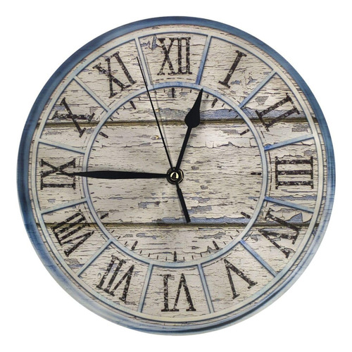 Reloj De Pared De Madera Rústica Vintage Silencioso Y Deco
