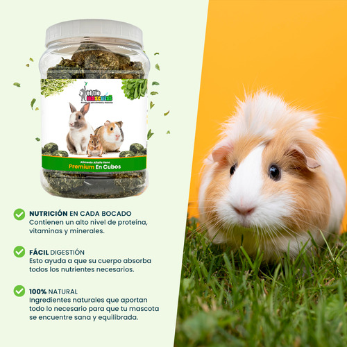 Cubos De Alfalfa Heno Para Conejos Cuyo Hamster - 3pzas