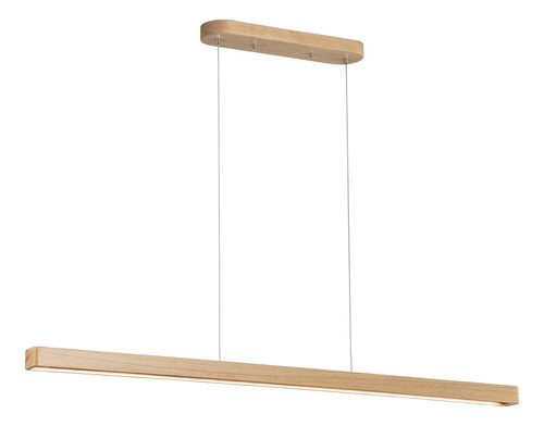 Yisdesign Lampara Colgante Lineal Led De Madera De 51 Pulgad