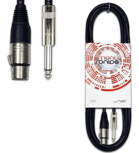 Cable Audio Canon Hembra Xlr A Plug Mono Ts Neutrik 1,5 Mts