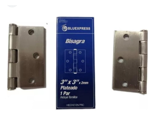 Bisagras De 3x3  Plateadas Madenor ( Pack De 2 Pares)