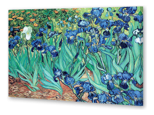 Cuadro 50x75cm Van Gogh Lirios Pintura Flores Arte