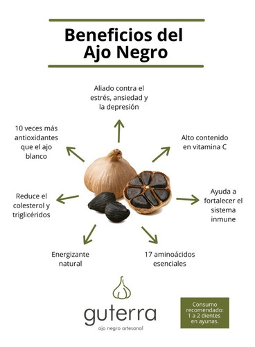 Ajo Negro Artesanal Guterra 500g A Granel En Caja