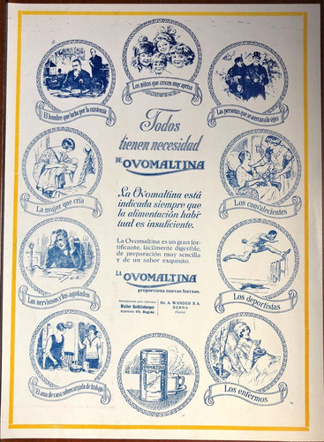 Ovomaltina Antiguo Aviso Publicitario 1929