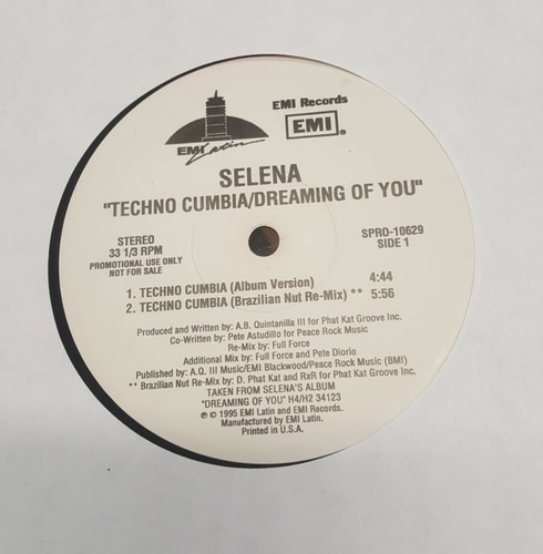 Selena Techno Cumbia/dreaming Of You Lp (Usado)