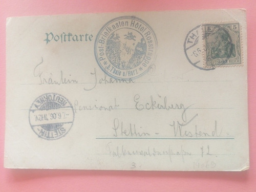 Alemania Postal Sello Germania 1906 A Stettin