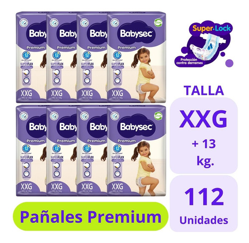 Babysec Premium Talla Xxg 8x14uds