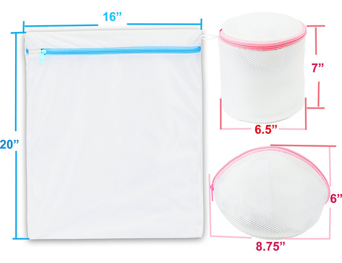 Pack De 5 Bolsas De Lencería Simple Houseware Para Ropa Suci