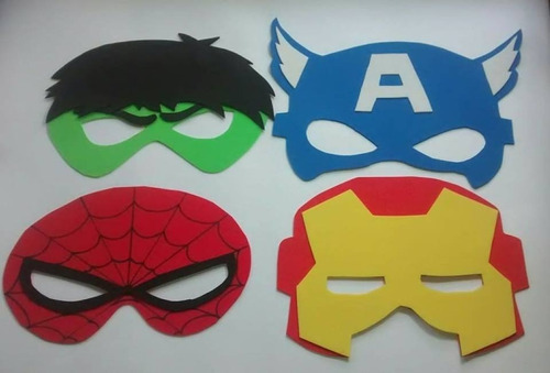 60 Antifaces Superheroes Avengers - Cumpleaños 