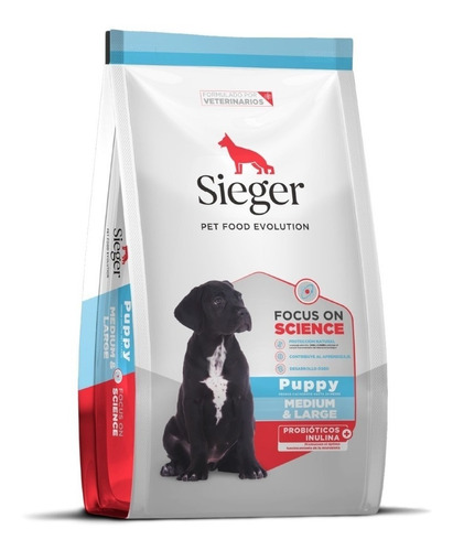 Imagen 1 de 2 de Alimento Sieger Super Premium para perro cachorro de raza mediana y grande sabor mix en bolsa de 15 kg