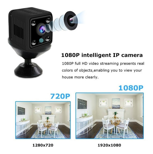 Camara Espía Mini Wifi Visión Nocturna Seguridad 24/7