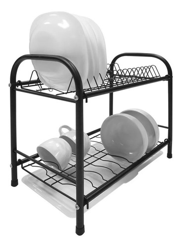 Escurridor De Trastes 2 Niveles Charola Cocina Platos