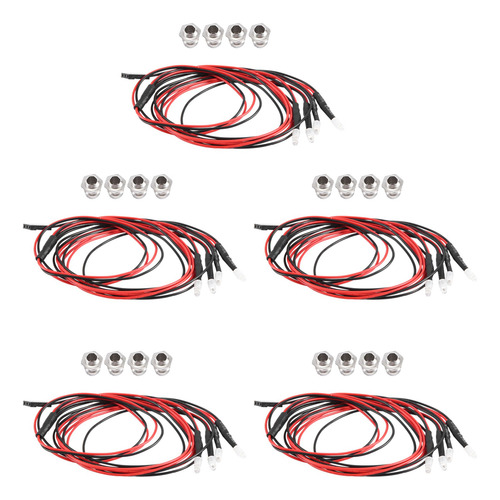 Kit De Luces Led Rc De 4 Led De 3 Mm Para Coche Rc 1/10 Mode