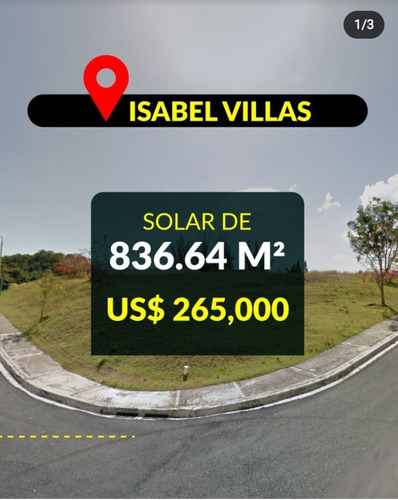 Solar De 836 Metros En Isabel Villas Arroyo Hondo 
