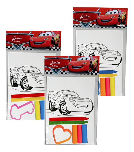 15 Kit Colorir Personalizado Carros Disney Festa Infantil
