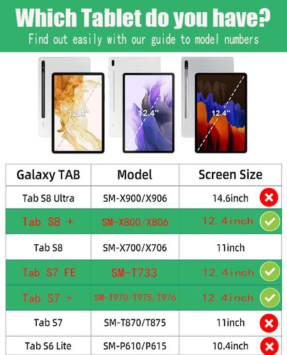 Funda For Tab S7 Fe 5g Samsung Galaxy Tablet S7 Fe Tab S8 S