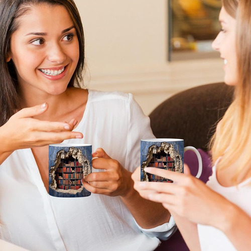 Taza De Estantería 3d, Taza De Estantería De Biblioteca