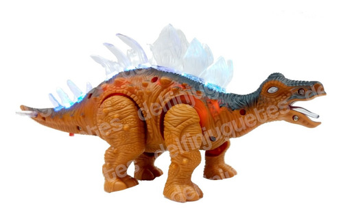 Dinosaurio Flash Light Stegosaurus Camina Luz Sonido 