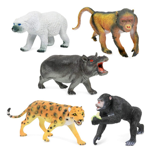 Figuras De Animales Gigantes De Zoo Juego De La Selva Con