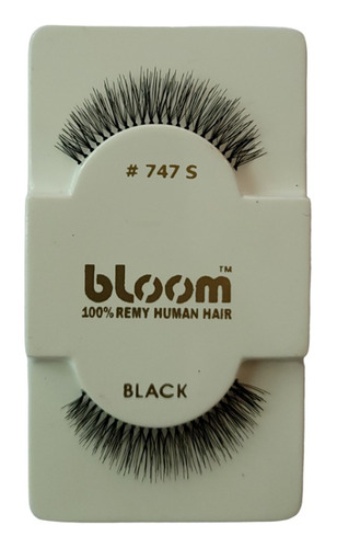 12 Pestañas Tira Bloom 100% Natural Modelo #747s Tipo Mink