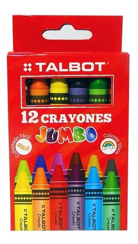 Crayones Jumbo Infantiles X12 Unidades Talbot 2767