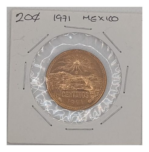 Moneda De 20 Centavos 1971 México