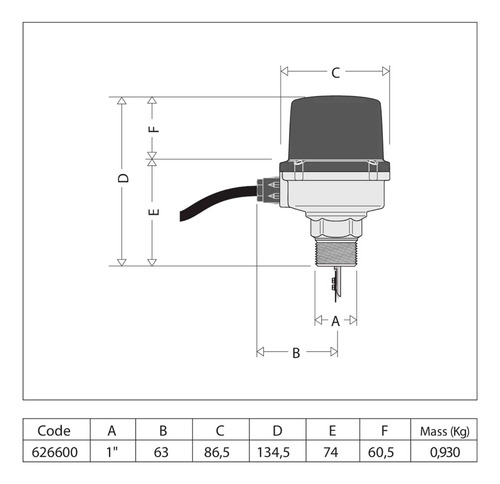 Sensor De Flujo (flujostato) Caleffi 1 250 V - 15 (5) A