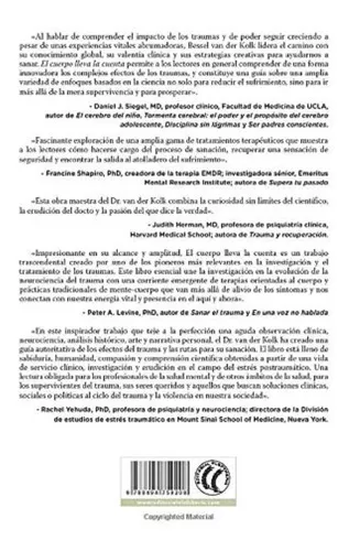 El Cuerpo Lleva La Cuenta, De Bessel Van Der Kolk, M.d.. Editorial  Eleftheria, Tapa Blanda En Español, 2017